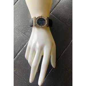 Bijoux Terner Oval Crystal Women's Cuff watch, Singapore movement, Stamped